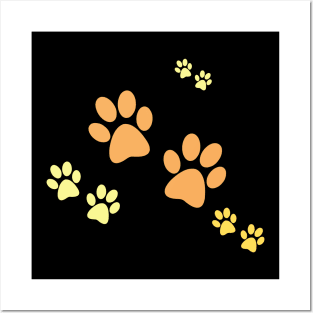 Cute Cat Paw Print Posters and Art